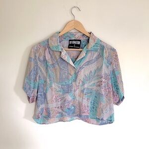 Vintage Silk Cropped Shirt - Reformation x Urban Outfitters